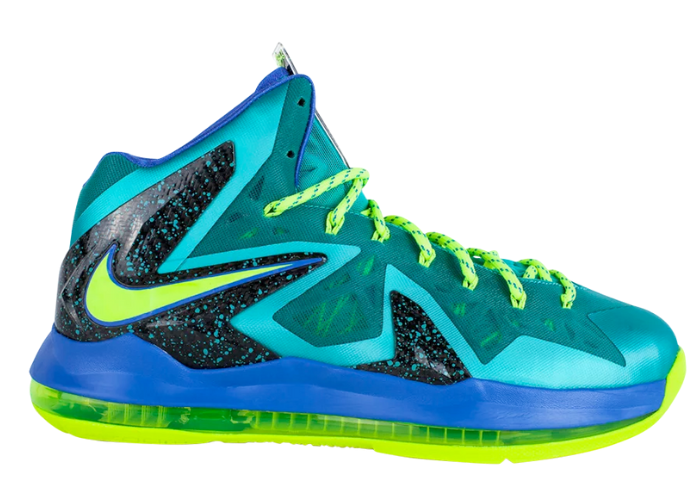 Lebron 10 store blue and green